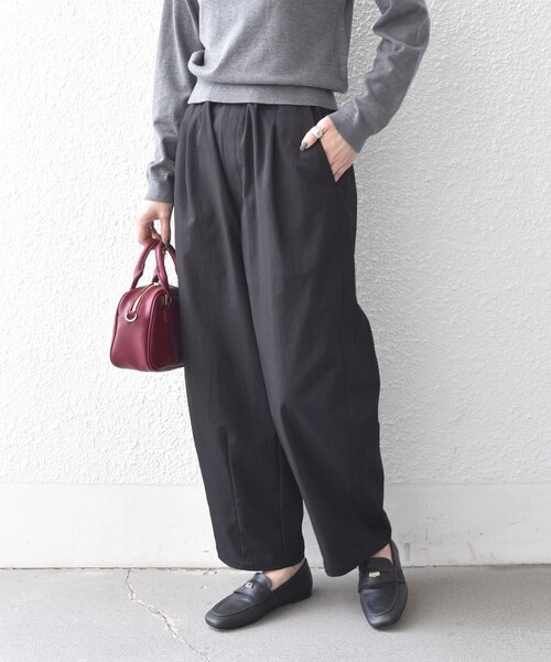 SHIPS Colors（シップス カラーズ）の「〈洗濯機可能〉起毛 カーブ イージー パンツ◆（その他パンツ・レディース・キャメル/ブラック/ベージュ・SMALL/MEDIUM）」の8枚目の写真