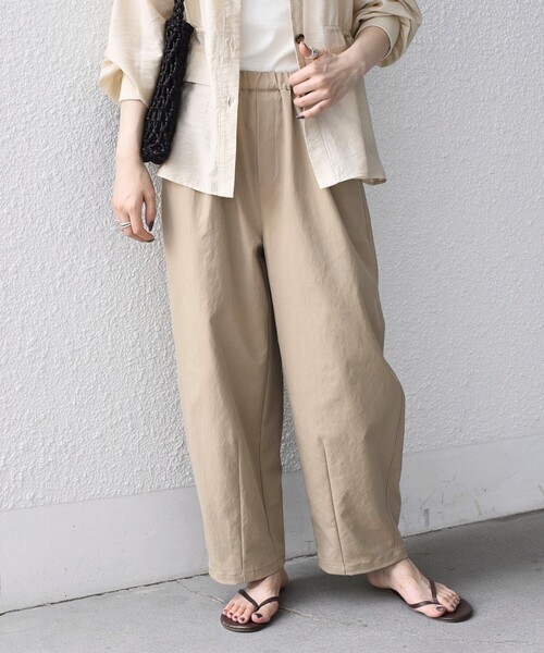 SHIPS Colors（シップス カラーズ）の「〈洗濯機可能〉起毛 カーブ イージー パンツ◆（その他パンツ・レディース・キャメル/ブラック/ベージュ・SMALL/MEDIUM）」の16枚目の写真