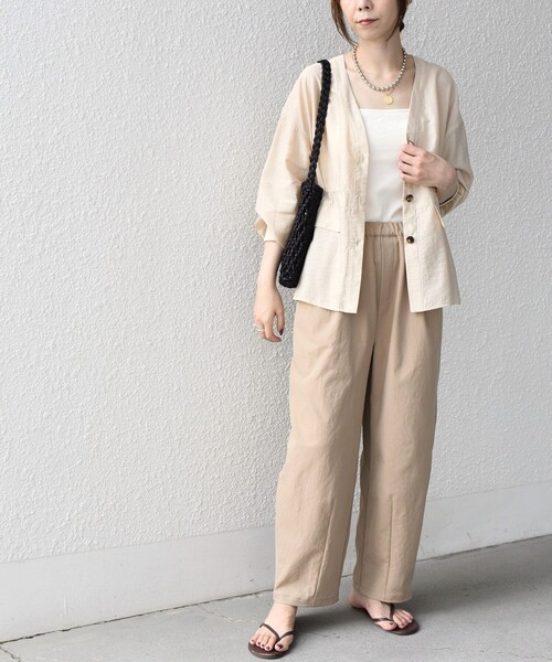 SHIPS Colors（シップス カラーズ）の「〈洗濯機可能〉起毛 カーブ イージー パンツ◆（その他パンツ・レディース・キャメル/ブラック/ベージュ・SMALL/MEDIUM）」の17枚目の写真