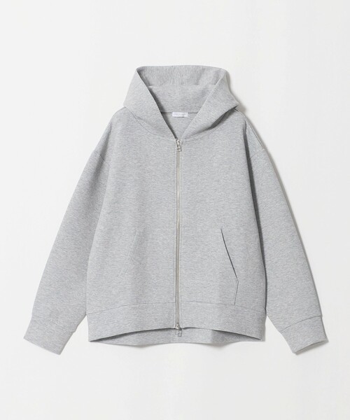 A DAY IN THE LIFE UNITED ARROWS(アデイインザライフユナイテッドアローズ)の「ダンボールニット ダブルジップパーカー <A DAY IN THE LIFE>(カーディガン/ボレロ・レディース・モカ/グレー系/ネイビー・FREE)」の1枚目の写真