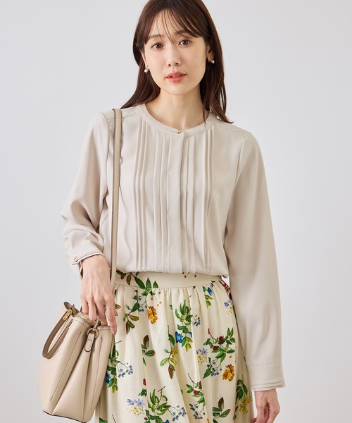 ROPE' PICNIC(ロペピクニック)の「【WEB限定】フロントピンタックブラウス 通勤 お仕事(シャツ/ブラウス・レディース・サックスブルー/チャコールグレー/ホワイト/ベージュ・L/M)」の18枚目の写真