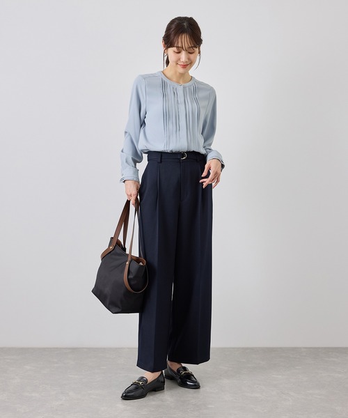 ROPE' PICNIC(ロペピクニック)の「【WEB限定】フロントピンタックブラウス 通勤 お仕事(シャツ/ブラウス・レディース・サックスブルー/チャコールグレー/ホワイト/ベージュ・L/M)」の21枚目の写真