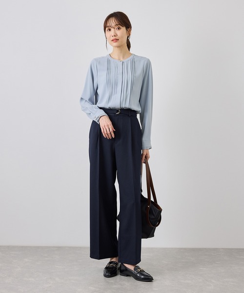 ROPE' PICNIC(ロペピクニック)の「【WEB限定】フロントピンタックブラウス 通勤 お仕事(シャツ/ブラウス・レディース・サックスブルー/チャコールグレー/ホワイト/ベージュ・L/M)」の22枚目の写真