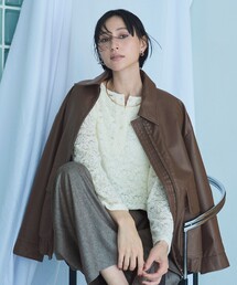 レザーライクブルゾン