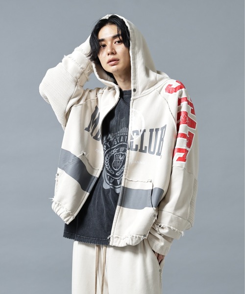 DANKE SCHON(ダンケシェーン)の「DankeSchon/ダンケシェーン/CHEMICAL SWEAT ZIP HOODIE METACLUB(パーカー・メンズ・ネイビー/ホワイト/ブラック・L/M)」の2枚目の写真