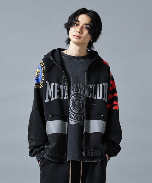 DANKE SCHON(ダンケシェーン)の「DankeSchon/ダンケシェーン/CHEMICAL SWEAT ZIP HOODIE METACLUB(パーカー・メンズ・ネイビー/ホワイト/ブラック・L/M)」の1枚目の写真