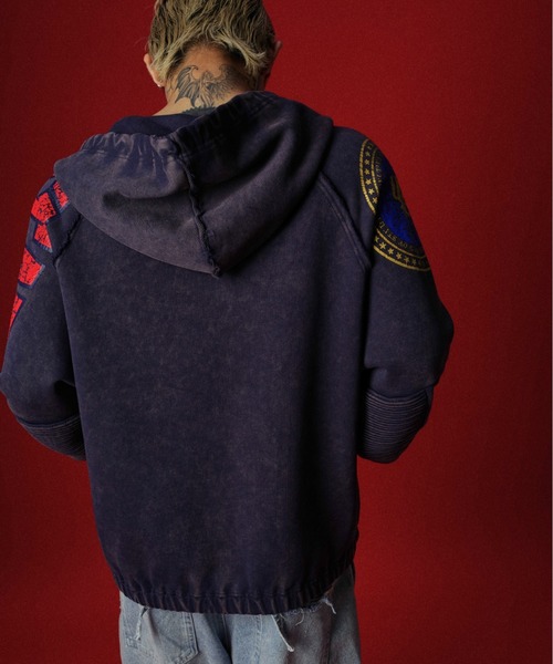 DANKE SCHON(ダンケシェーン)の「DankeSchon/ダンケシェーン/CHEMICAL SWEAT ZIP HOODIE METACLUB(パーカー・メンズ・ネイビー/ホワイト/ブラック・L/M)」の5枚目の写真