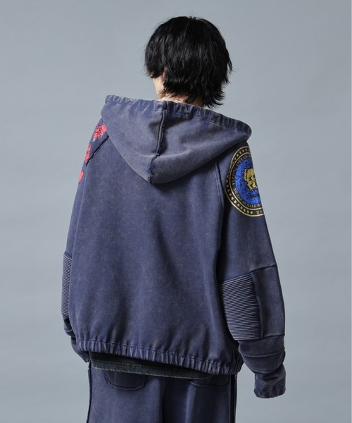 DANKE SCHON(ダンケシェーン)の「DankeSchon/ダンケシェーン/CHEMICAL SWEAT ZIP HOODIE METACLUB(パーカー・メンズ・ネイビー/ホワイト/ブラック・L/M)」の10枚目の写真