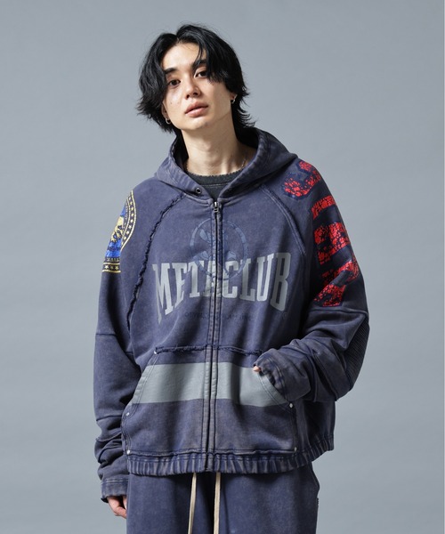 DANKE SCHON(ダンケシェーン)の「DankeSchon/ダンケシェーン/CHEMICAL SWEAT ZIP HOODIE METACLUB(パーカー・メンズ・ネイビー/ホワイト/ブラック・L/M)」の11枚目の写真