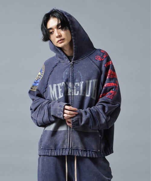 DANKE SCHON(ダンケシェーン)の「DankeSchon/ダンケシェーン/CHEMICAL SWEAT ZIP HOODIE METACLUB(パーカー・メンズ・ネイビー/ホワイト/ブラック・L/M)」の12枚目の写真