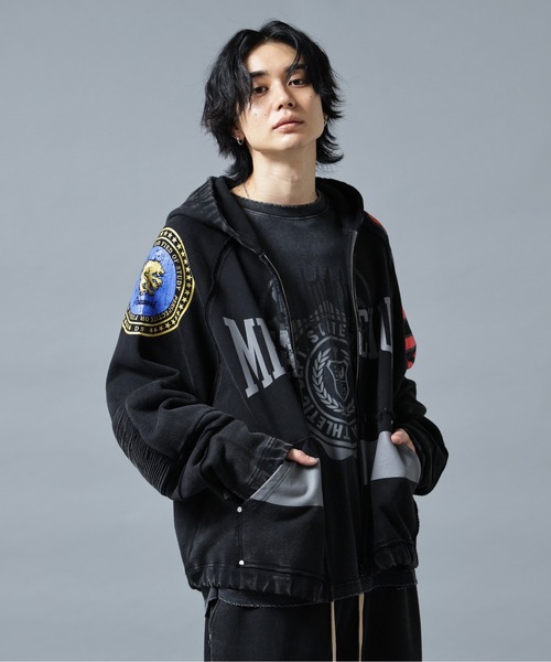 DANKE SCHON(ダンケシェーン)の「DankeSchon/ダンケシェーン/CHEMICAL SWEAT ZIP HOODIE METACLUB(パーカー・メンズ・ネイビー/ホワイト/ブラック・L/M)」の14枚目の写真