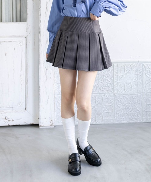 clear（クリア）の「プリーツミニスカート(セット可)［骨格ウェーブ／ガーリー／韓国ファッション］（スカート・レディース・グレー系その他/ブラック/ベージュ系その他・M/S）」の2枚目の写真
