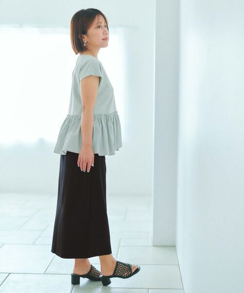 COHINA(コヒナ)の「【接触冷感/UV/防しわ】カットジョーゼットIラインスカート 【低身長・小柄女性】(スカート・レディース・ブラック/モカ/ブルー・S-Regular/XS-Short/XS-Regular/S-Short)」の17枚目の写真