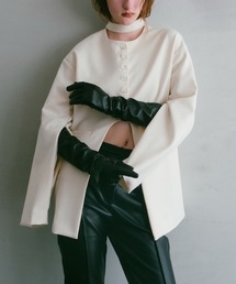 Quiet Collarless Choker Jacket