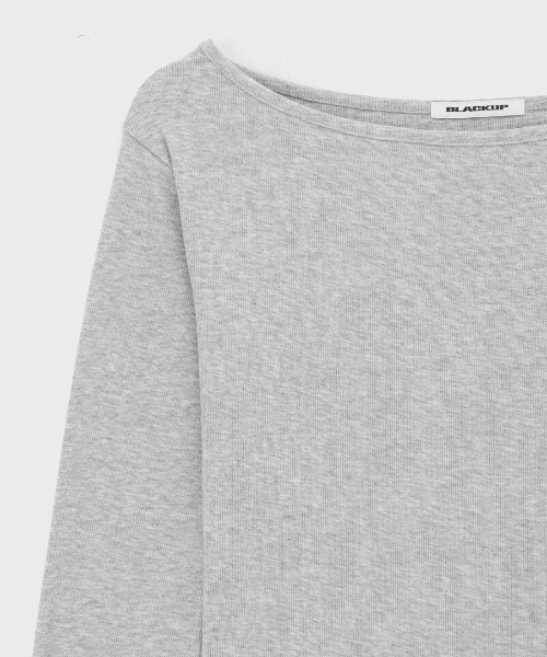 BLACKUP（ブラックアップ）の「[MADE] ネチアボートネックリブ長袖Tシャツ（Tシャツ/カットソー・レディース・アイボリー/ミント・FREE）」の5枚目の写真