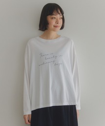 《natural by clip》シルキーバイオロゴロングスリーブTシャツ