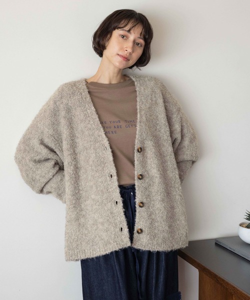 studio CLIP(スタディオクリップ)の「《natural by clip》シルキーバイオロゴロングスリーブTシャツ(Tシャツ/カットソー・レディース・モカ/ホワイト/チャコールグレー・FREE)」の7枚目の写真