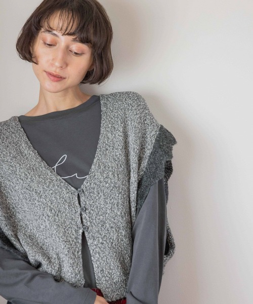 studio CLIP(スタディオクリップ)の「《natural by clip》シルキーバイオロゴロングスリーブTシャツ(Tシャツ/カットソー・レディース・モカ/ホワイト/チャコールグレー・FREE)」の16枚目の写真
