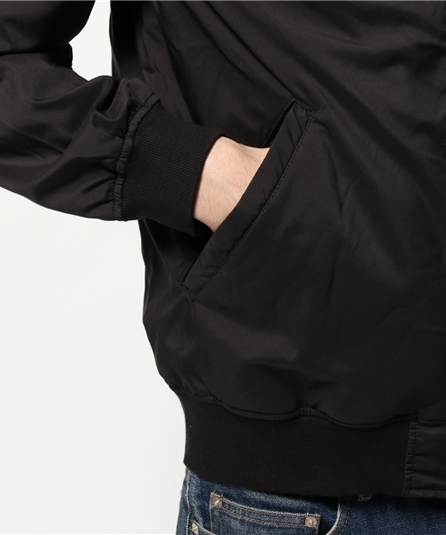 CIAOPANIC（チャオパニック）の「【Ciaopanic】　PE×天竺ボンディングMA-1（ブルゾン・メンズ・ブラック/オリーブ・LARGE/MEDIUM）」の10枚目の写真