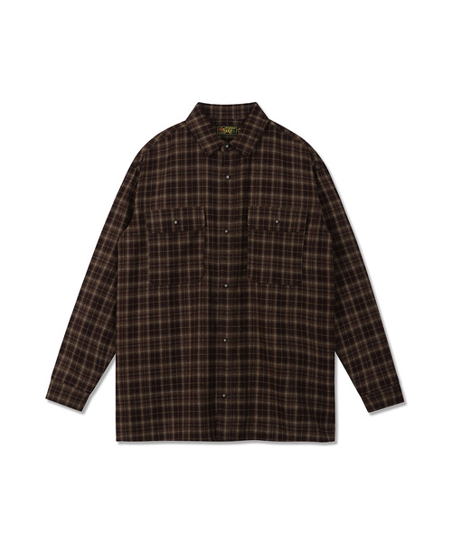 OGARP(オガープ)の「タータン ツインポケットチェックシャツ - カーキブラウン(シャツ/ブラウス・レディース・その他・LARGE/X-LARGE)」の1枚目の写真