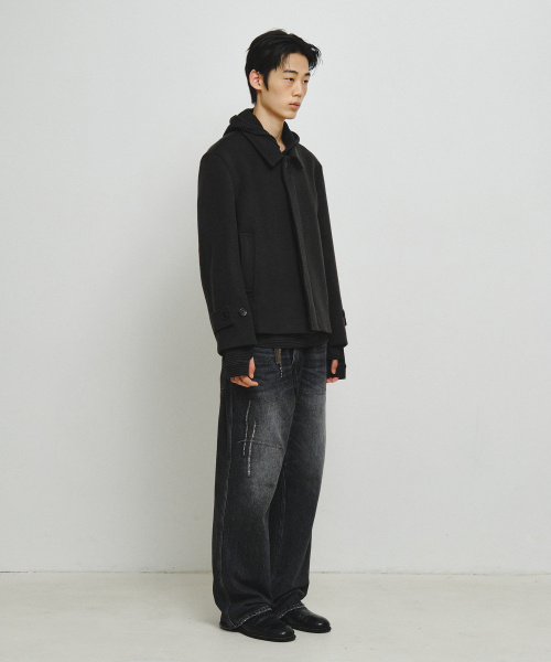 ENDOOR(エンドア)の「ショートマックコート(ダークグレー)(ダッフルコート・レディース・ダークグレー・MEDIUM/LARGE)」の3枚目の写真