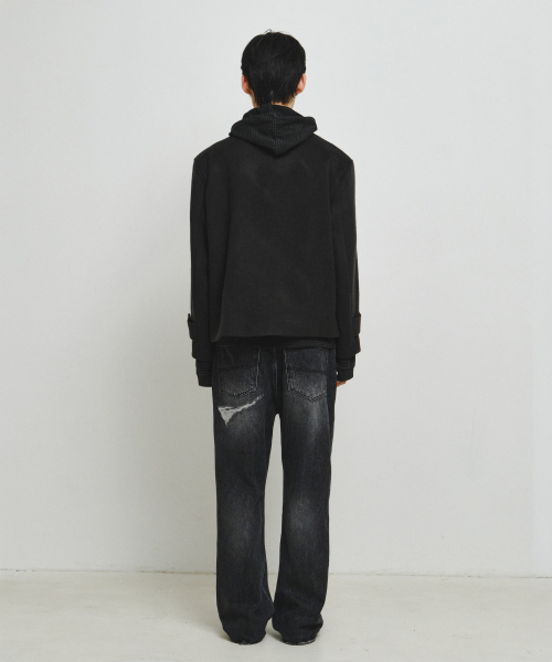 ENDOOR(エンドア)の「ショートマックコート(ダークグレー)(ダッフルコート・レディース・ダークグレー・MEDIUM/LARGE)」の4枚目の写真