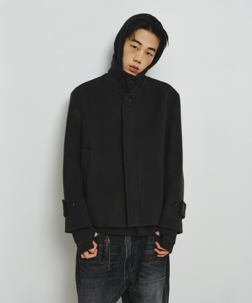 ENDOOR(エンドア)の「ショートマックコート(ダークグレー)(ダッフルコート・レディース・ダークグレー・MEDIUM/LARGE)」の10枚目の写真