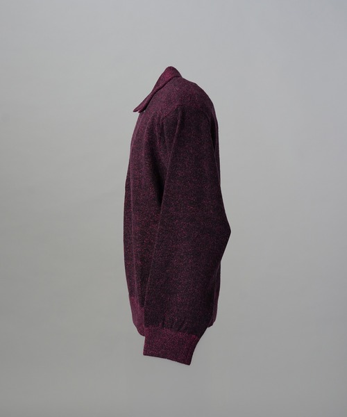 MAISON SPECIAL(メゾンスペシャル)の「《UNISEX》メランジニットプライムオーバーポロシャツ/Melange Knit Prime-Over Polo Shirt【MAISON SPECIAL/メゾンスペシャル】(ニット/セーター・メンズ・ブラウン/ネイビー/パープル・0/2/1)」の22枚目の写真