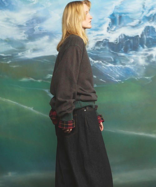 MAISON SPECIAL(メゾンスペシャル)の「《UNISEX》メランジニットプライムオーバーポロシャツ/Melange Knit Prime-Over Polo Shirt【MAISON SPECIAL/メゾンスペシャル】(ニット/セーター・メンズ・ブラウン/ネイビー/パープル・0/2/1)」の16枚目の写真