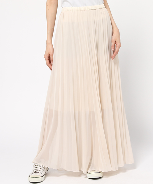 Spick & Span（スピックアンドスパン）の「Peシフォン アコーディオンプリーツ スカート◆（スカート・レディース・キャメル/カーキ/ホワイト・FREE）」の2枚目の写真