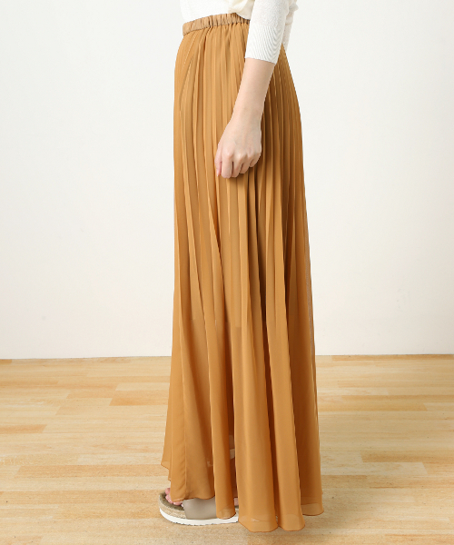 Spick & Span（スピックアンドスパン）の「Peシフォン アコーディオンプリーツ スカート◆（スカート・レディース・キャメル/カーキ/ホワイト・FREE）」の6枚目の写真