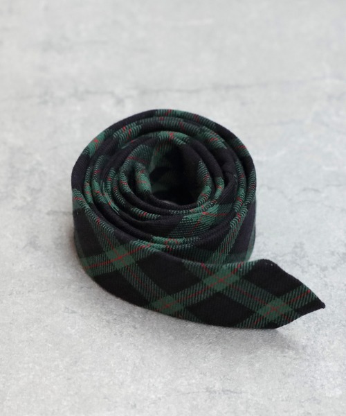 ８(eight)（エイト）の「チェック スリムタイ 細ネクタイ（ネクタイ・メンズ・ネイビー/レッド/グリーン・FREE）」の2枚目の写真