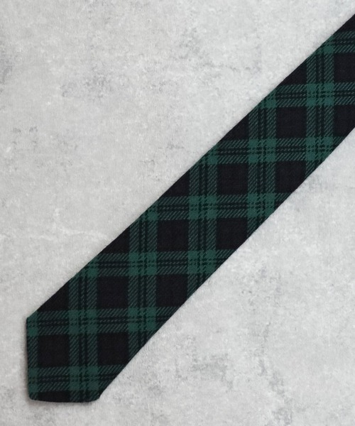 ８(eight)（エイト）の「チェック スリムタイ 細ネクタイ（ネクタイ・メンズ・ネイビー/レッド/グリーン・FREE）」の11枚目の写真