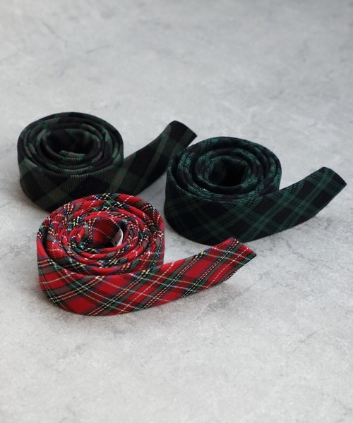 ８(eight)（エイト）の「チェック スリムタイ 細ネクタイ（ネクタイ・メンズ・ネイビー/レッド/グリーン・FREE）」の9枚目の写真