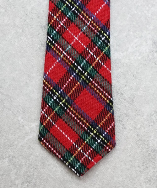 ８(eight)（エイト）の「チェック スリムタイ 細ネクタイ（ネクタイ・メンズ・ネイビー/レッド/グリーン・FREE）」の7枚目の写真