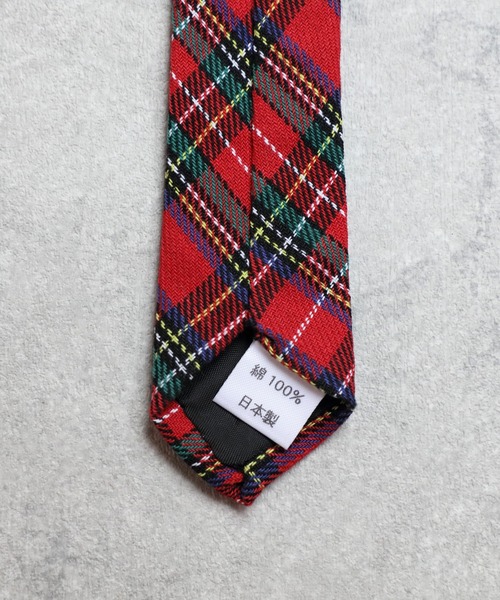 ８(eight)（エイト）の「チェック スリムタイ 細ネクタイ（ネクタイ・メンズ・ネイビー/レッド/グリーン・FREE）」の4枚目の写真