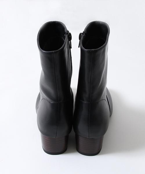 coen（コーエン）の「サイドジップハーフブーツ（ブーツ・レディース・ダークブラウン/ブラウン/ブラック・LARGE/MEDIUM/SMALL）」の19枚目の写真