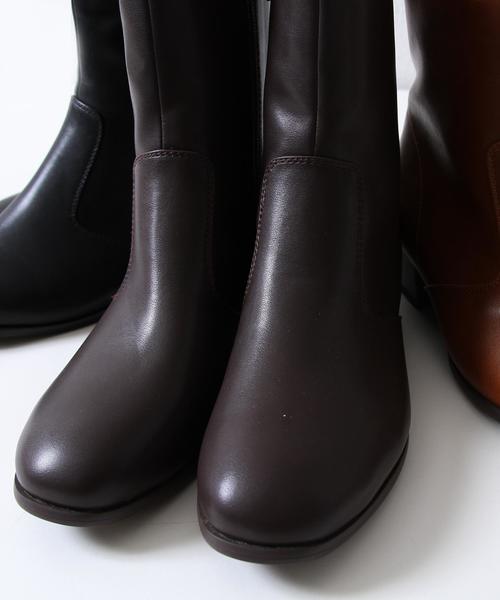coen（コーエン）の「サイドジップハーフブーツ（ブーツ・レディース・ダークブラウン/ブラウン/ブラック・LARGE/MEDIUM/SMALL）」の7枚目の写真