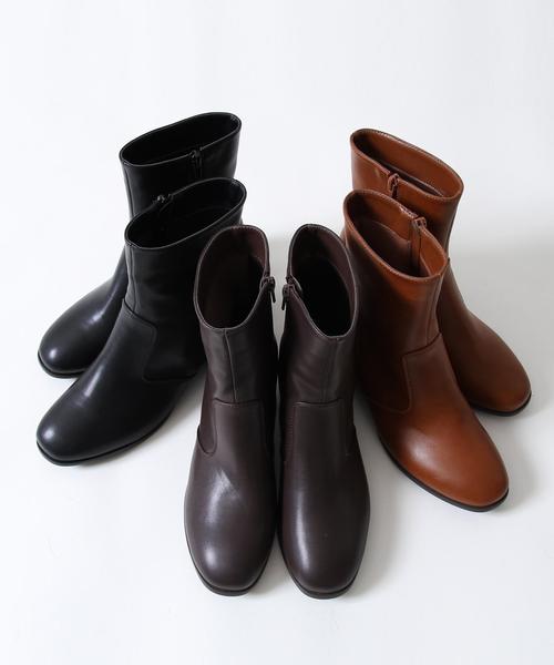 coen（コーエン）の「サイドジップハーフブーツ（ブーツ・レディース・ダークブラウン/ブラウン/ブラック・LARGE/MEDIUM/SMALL）」の10枚目の写真