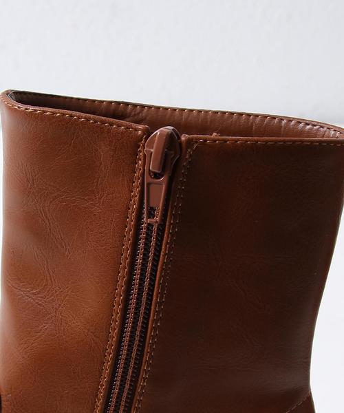 coen（コーエン）の「サイドジップハーフブーツ（ブーツ・レディース・ダークブラウン/ブラウン/ブラック・LARGE/MEDIUM/SMALL）」の6枚目の写真