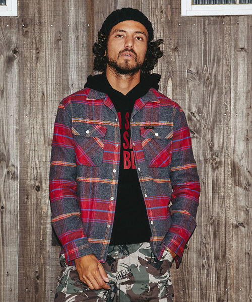 HYSTERIC GLAMOUR（ヒステリックグラマー）の「長袖オープンカラーSH（シャツ/ブラウス・メンズ・レッド系その他/ネイビー/ブラック系その他・SMALL/MEDIUM/LARGE）」の3枚目の写真