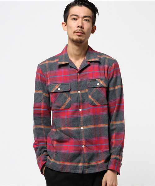 HYSTERIC GLAMOUR（ヒステリックグラマー）の「長袖オープンカラーSH（シャツ/ブラウス・メンズ・レッド系その他/ネイビー/ブラック系その他・SMALL/MEDIUM/LARGE）」の8枚目の写真