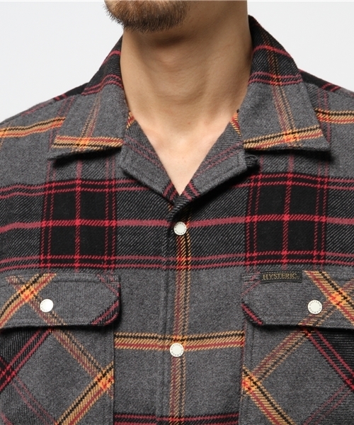 HYSTERIC GLAMOUR（ヒステリックグラマー）の「長袖オープンカラーSH（シャツ/ブラウス・メンズ・レッド系その他/ネイビー/ブラック系その他・SMALL/MEDIUM/LARGE）」の14枚目の写真