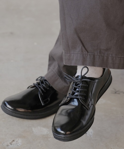 セール】MANEBU/マネブ HIHIN FACE SKIN レースアップレザーシューズ