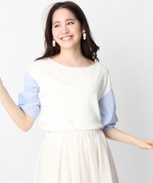 Andemiu | ソデストライプリボンプルオーバー750012(ニット/セーター)