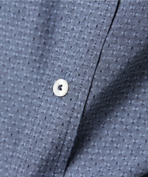 MEN'S BIGI（メンズビギ）の「7分袖 コットン×リネンシャツ/ストレッチ素材（シャツ/ブラウス・メンズ・ホワイト/サックスブルー・L/M/S）」の6枚目の写真