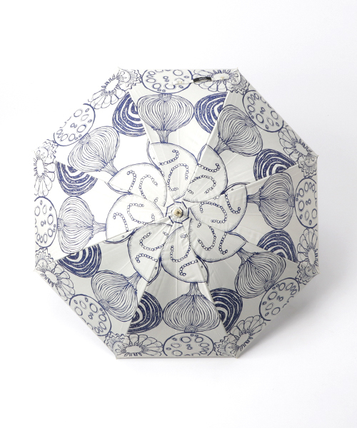 MERLOT（メルロー）の「お！野菜柄　晴雨兼用傘000-2742（長傘・レディース・ピンク/ブラック/ベージュ/ネイビー・FREE）」の3枚目の写真