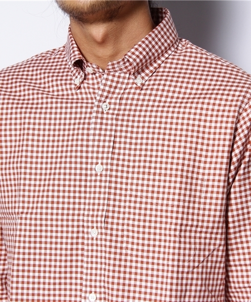 BEAUTY&YOUTH UNITED ARROWS(ビューティーアンドユースユナイテッドアローズ)の「BY オックスフォード ギンガムチェック BD §◆(シャツ/ブラウス・メンズ・オレンジ/ブラック/ロイヤルブルー/オレンジ系その他・SMALL/MEDIUM/LARGE/X-LARGE)」の7枚目の写真