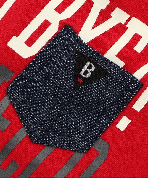 BREEZE（ブリーズ）の「デニムポケット付ロゴタンク（タンクトップ・キッズ・チャコール/グリーン/マスタード/レッド・95/140/110/130/100/120/80/90）」の6枚目の写真