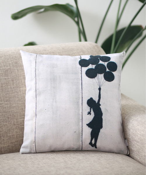 バンクシークッションカバー 2枚セット セール】バンクシーアート クッションカバー（クッション/クッション